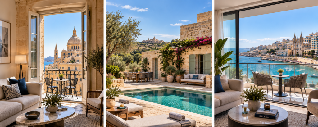 Different Property Types for Short Lets in Malta